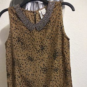 Animal Print Blouse S NWOT